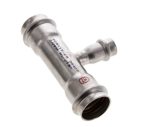 Tee Press Fitting - 15mm & 28mm Persmof - RVS