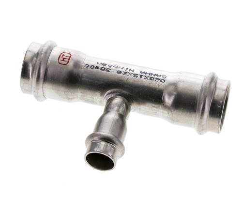 Tee Press Fitting - 15mm & 28mm Persmof - RVS
