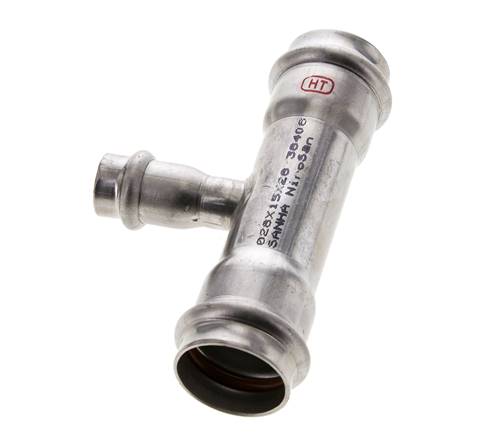 Tee Press Fitting - 15mm & 28mm Persmof - RVS