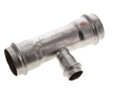 Tee Press Fitting - 22mm & 42mm Persmof - RVS