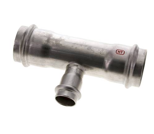 Tee Press Fitting - 22mm & 42mm Persmof - RVS