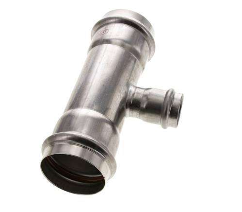 Tee Press Fitting - 28mm & 54mm Persmof - RVS