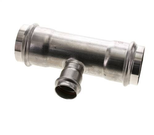 Tee Press Fitting - 28mm & 54mm Persmof - RVS