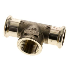 Tee Press Fitting - 22mm & Rp 3/4'' Persmof - Koperlegering