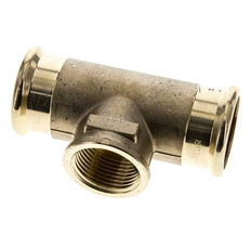 Tee Press Fitting - 35mm & Rp 1'' Persmof - Koperlegering