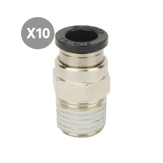 6mmxR1/4'' Rechte Inschroefkoppeling [10 Stuks]