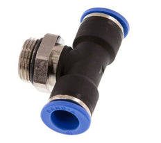 10mm x G3/8'' inline T-stuk Messing/PA 66 Insteekfitting Buitendraad Draaibaar NBR