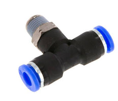 1/4'' x 1/8'' NPT inline T-stuk Messing/PBT Insteekfitting Buitendraad Draaibaar NBR [2 Stuks]