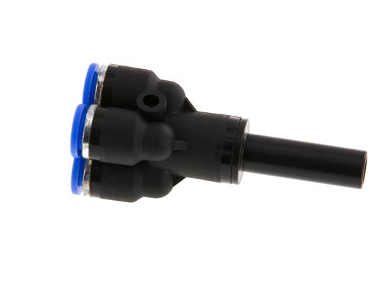 6mm x 8mm 4-way Y Manifold Messing/PA 66 Insteekfitting Plug NBR