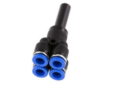 6mm x 8mm 4-way Y Manifold Messing/PA 66 Insteekfitting Plug NBR