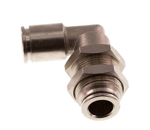 8mm 90 graden L-verbinding Messing Insteekfitting Schotdoorvoer NBR