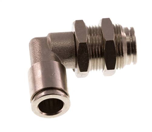 8mm 90 graden L-verbinding Messing Insteekfitting Schotdoorvoer NBR