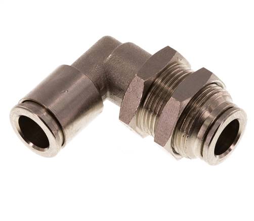 8mm 90 graden L-verbinding Messing Insteekfitting Schotdoorvoer NBR