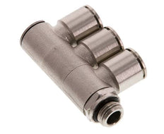12mm x G1/4'' 3-way Manifold Messing Insteekfitting Buitendraad Draaibaar NBR