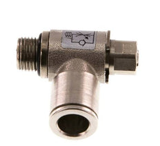 L-stuk Regelventiel 8 mm - G1/8'' Regeling-Uit Messing Sleufschroef