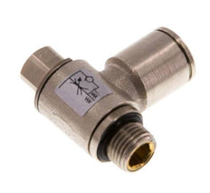 L-stuk Regelventiel 8 mm - G1/8'' Regeling-Uit Messing Sleufschroef