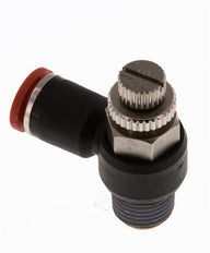 L-stuk Regelventiel 8 mm - R1/4'' Regeling-in Messing/Nylon