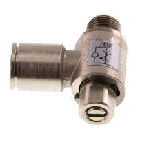 L-stuk Regelventiel 8 mm - G1/8'' Regeling-Uit Messing Sleufschroef