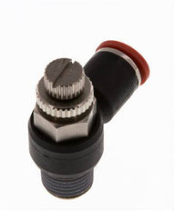 L-stuk Regelventiel 8 mm - R1/4'' Regeling-in Messing/Nylon