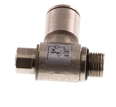 L-stuk Regelventiel 8 mm - G1/8'' Regeling-Uit Messing Sleufschroef