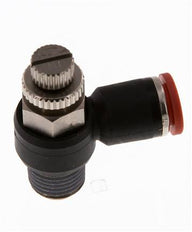 L-stuk Regelventiel 8 mm - R1/4'' Regeling-in Messing/Nylon