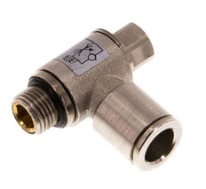 L-stuk Regelventiel 8 mm - G1/8'' Regeling-Uit Messing Sleufschroef