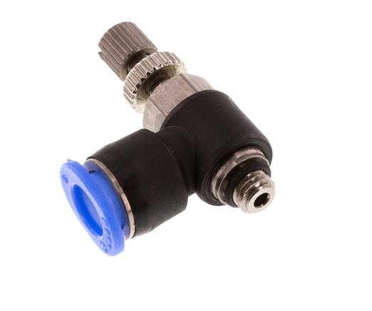 L-stuk Regelventiel 6 mm - M5 Regeling-Uit Messing/PBT