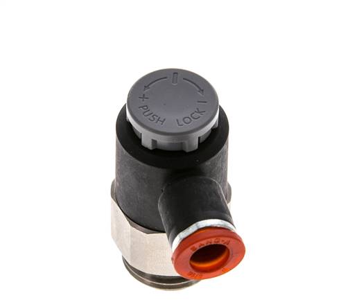 L-stuk Regelventiel 8 mm - G1/2'' Regeling-in Messing/Nylon Borgmoer