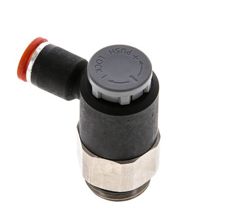L-stuk Regelventiel 8 mm - G1/2'' Regeling-in Messing/Nylon Borgmoer