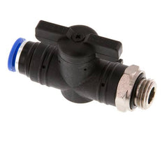 8 mm - G1/4'' Kunststof/Messing rechte 2-Weg Kogelkraan