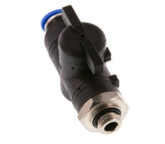 10 mm - G1/4'' Kunststof/Messing rechte 2-Weg Kogelkraan