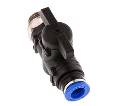 8 mm - G1/4'' Kunststof/Messing rechte 2-Weg Kogelkraan