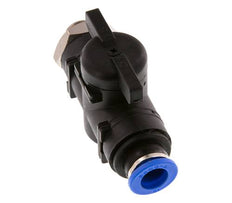 10 mm - G1/4'' Kunststof/Messing rechte 2-Weg Kogelkraan