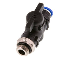 8 mm - G1/4'' Kunststof/Messing rechte 2-Weg Kogelkraan