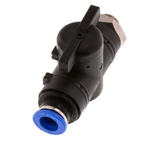 10 mm - G1/4'' Kunststof/Messing rechte 2-Weg Kogelkraan