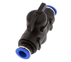 10 mm Kunststof/Messing rechte 2-Weg Kogelkraan