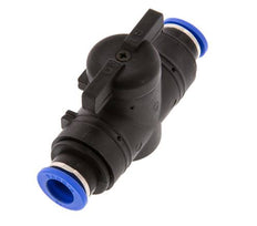 10 mm Kunststof/Messing rechte 2-Weg Kogelkraan