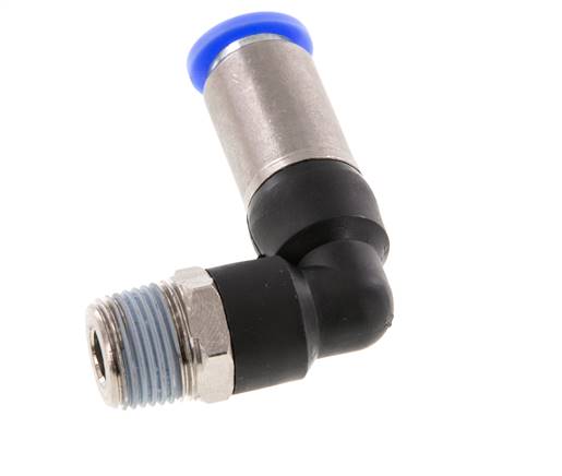 10mm & R3/8'' Zelfsluitende L-insteekkoppeling Vernikkeld messing/PBT buitendraad 0-10 bar