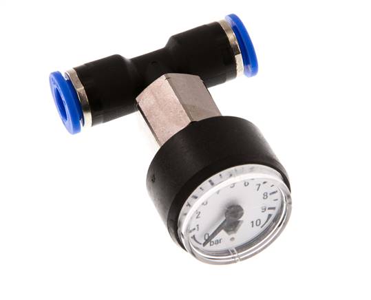 Manometer Recht 6 mm 0-10 bar