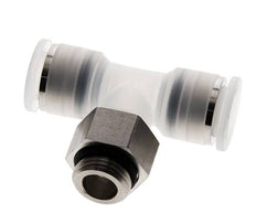 12mm x G3/8'' inline T-stuk PA/RVS Insteekfitting Buitendraad FDA Draaibaar EPDM