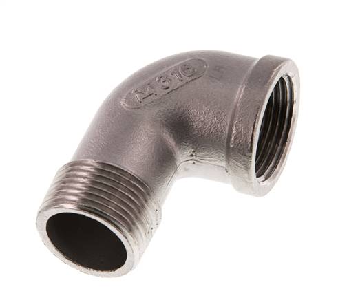 1'' NPT x 1'' NPT F/M RVS L-Fitting 90graden 16 Bar