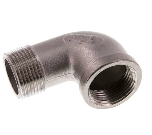 1'' NPT x 1'' NPT F/M RVS L-Fitting 90graden 16 Bar