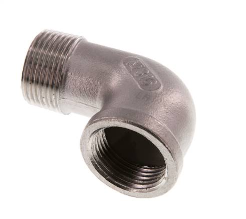 1'' NPT x 1'' NPT F/M RVS L-Fitting 90graden 16 Bar