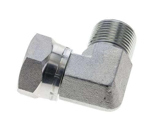 G 1'' M/F Verzinkt Stalen L-Fitting 90graden 150 Bar - Hydrauliek