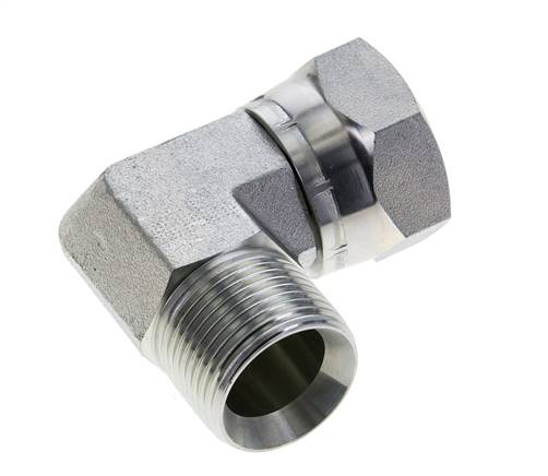 G 1'' M/F Verzinkt Stalen L-Fitting 90graden 150 Bar - Hydrauliek