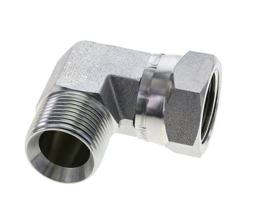 G 1'' M/F Verzinkt Stalen L-Fitting 90graden 150 Bar - Hydrauliek
