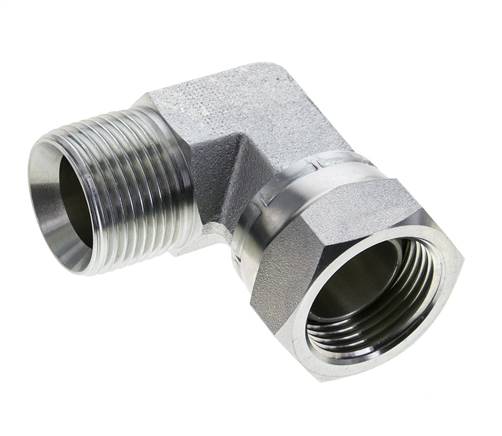 G 1'' M/F Verzinkt Stalen L-Fitting 90graden 150 Bar - Hydrauliek