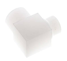 90° L-Koppeling G3/4'' Buitendraad X Binnendraad PVDF 10bar FDA
