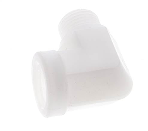 90° L-Koppeling G1/2'' Buitendraad X Binnendraad Polypropyleen (PP) 10bar FDA