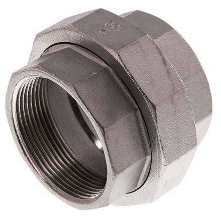 Rp 2'' RVS Borstnippel 3-delig met Conische afdichting 16 Bar